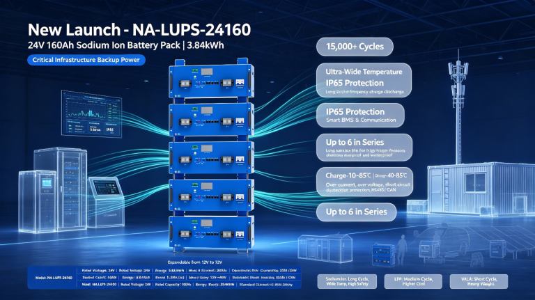 24V160Ah sodium ion battery pack
