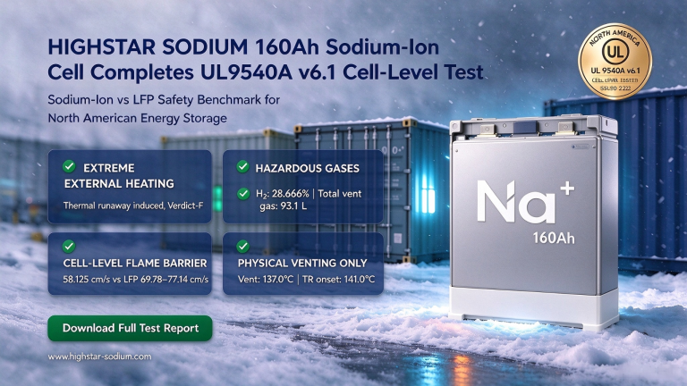 160Ah Sodium-Ion Cell UL9540A